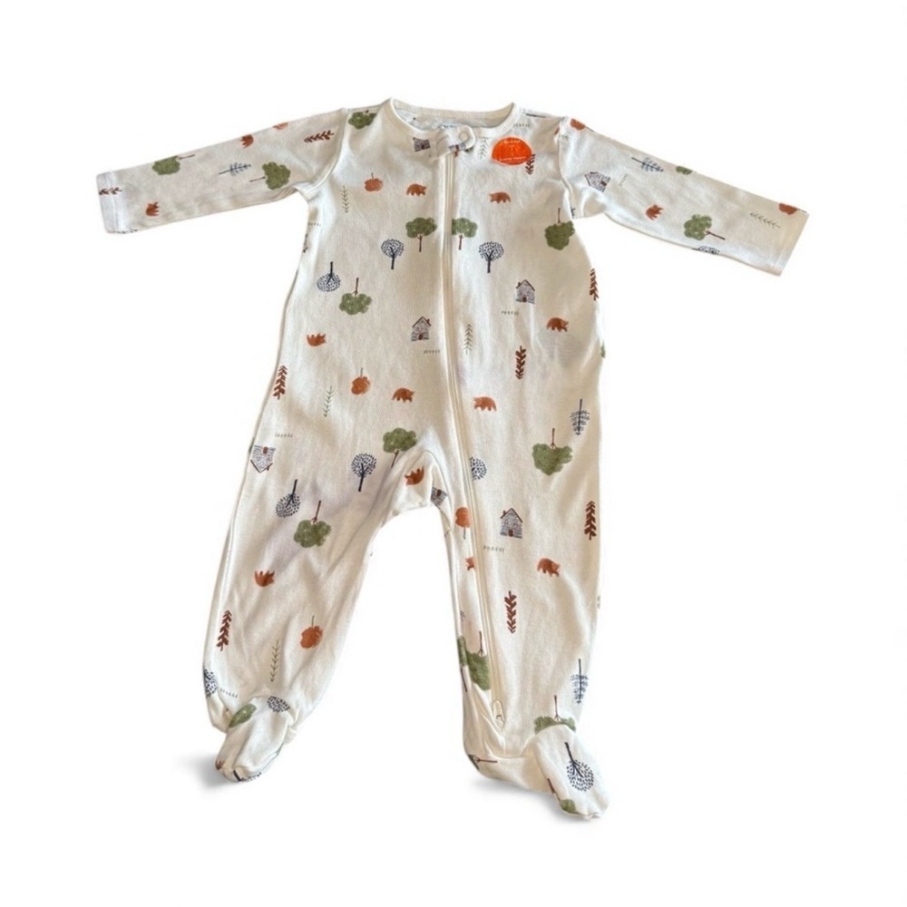 🍁Carter’s Just One You Woodland Forest Bear Zip Footed Sleeper 9M